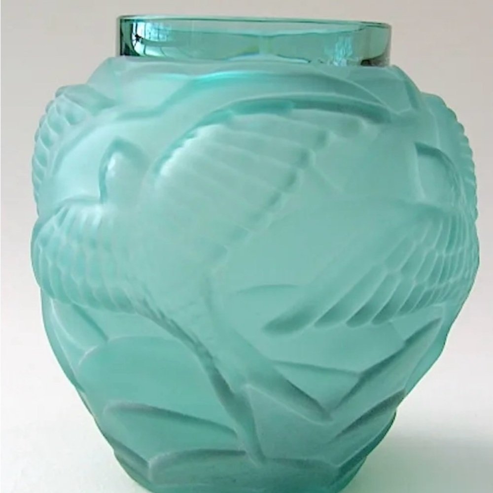Josef Inwald Barolac Swallows in Flight Vase Vintage GERMAN/Bohemian - Picture 11 of 11